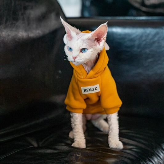 Sphynx Cat Apparel Kitty Hoodie Autumn and Winter Hairless Cat Outfits