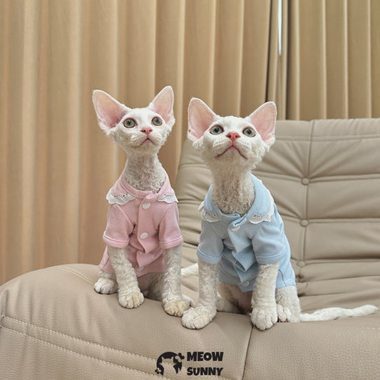 Sphynx Cat Breathable Stretchy Summer Kitten Polo T-Shirt 2-Pack