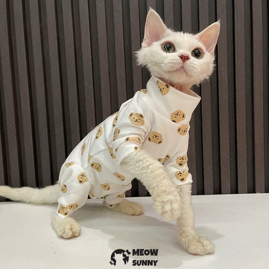 Sphynx Sleeveless Bodysuit Elastic Hairless Cat Clothes