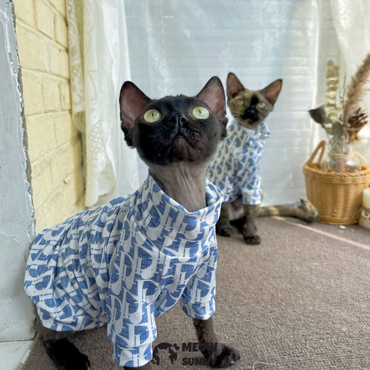 Sphynx Cat Clothes: Soft Hairless Shirt With Sleeves, Stretchy Sweater