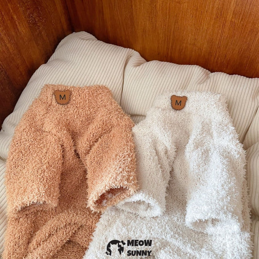 Sphynx Double-Sided Fleece Clothes, Soft Warm Winter Jumpsuit Sweater