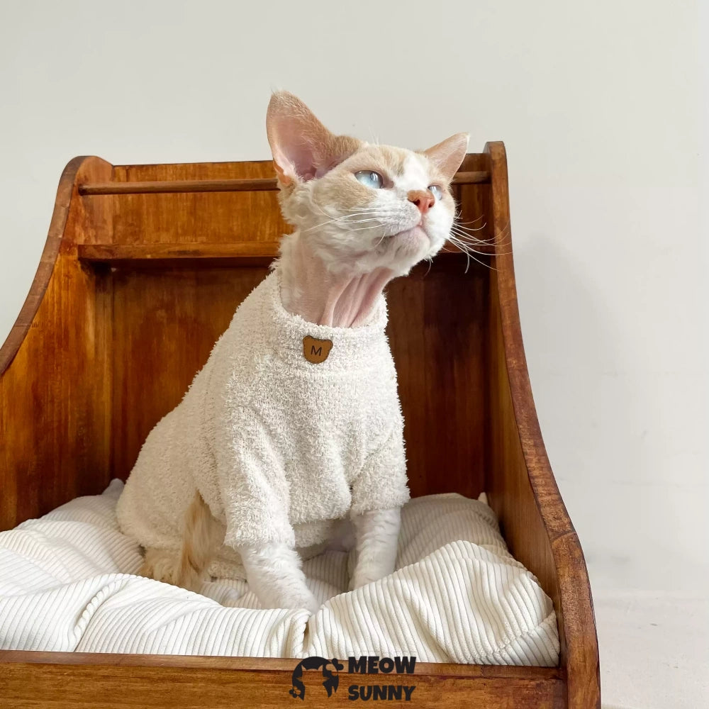 Sphynx Double-Sided Fleece Clothes, Soft Warm Winter Jumpsuit Sweater