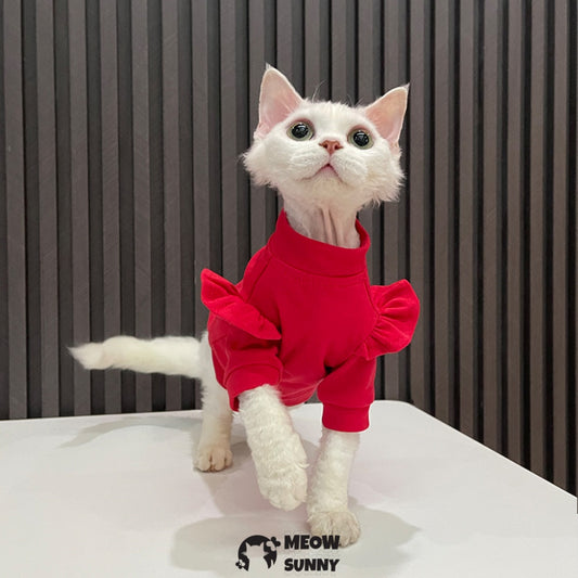 Sphynx Hairless Cat Clothes, Soft Elastic Dralon Sweatshirt