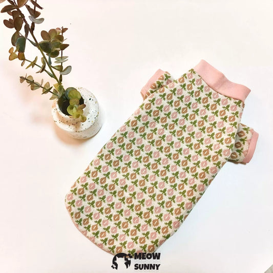 Floral Sweater for Sphynx and Hairless Cat Breeds