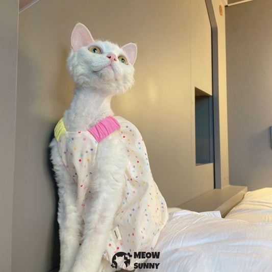 Sphynx Hairless Cat Summer Colorful Breathable Dress