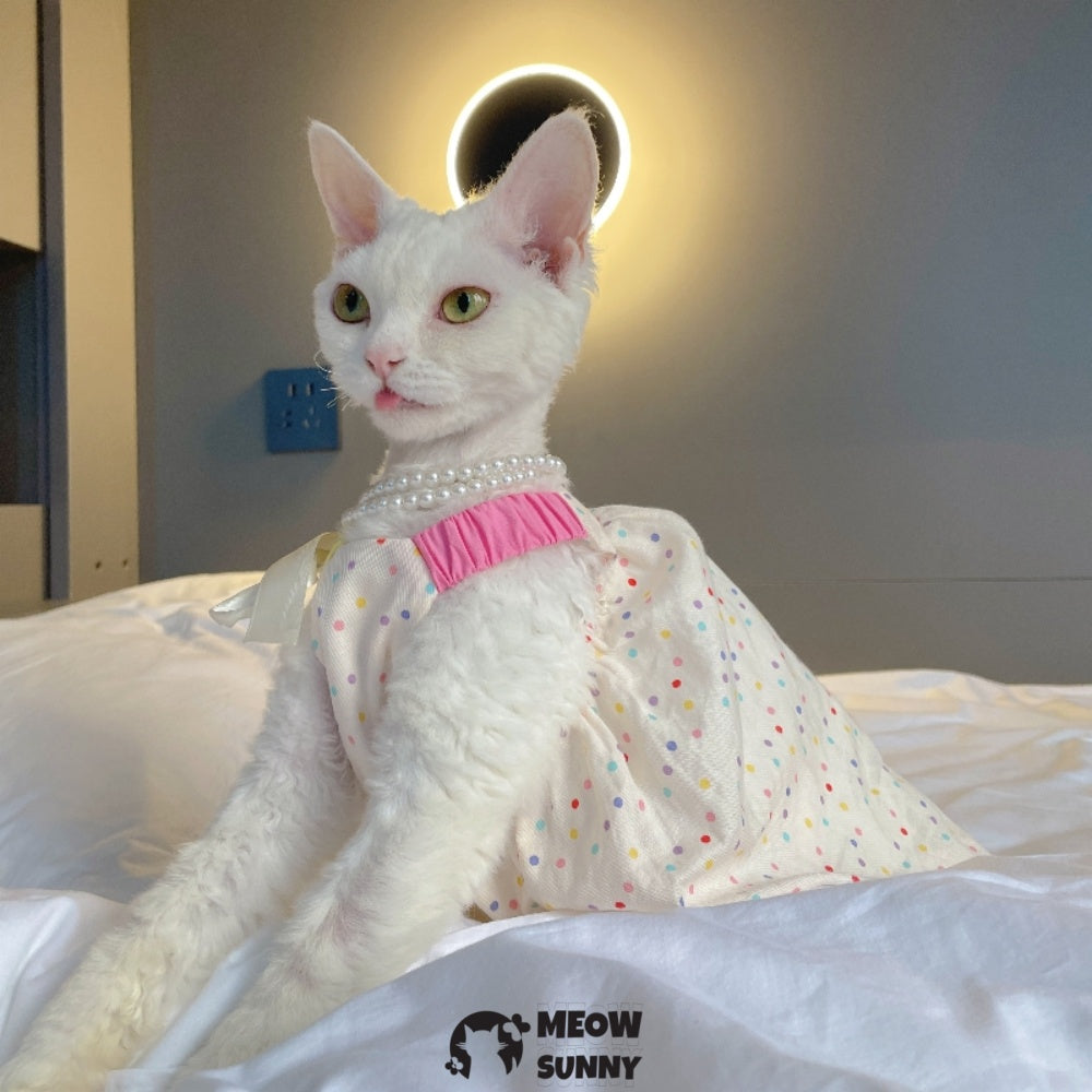 Sphynx Hairless Cat Summer Colorful Breathable Dress