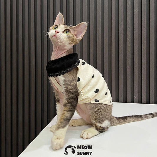 Sphynx Sleeveless Bodysuit Elastic Hairless Cat Black Clothes