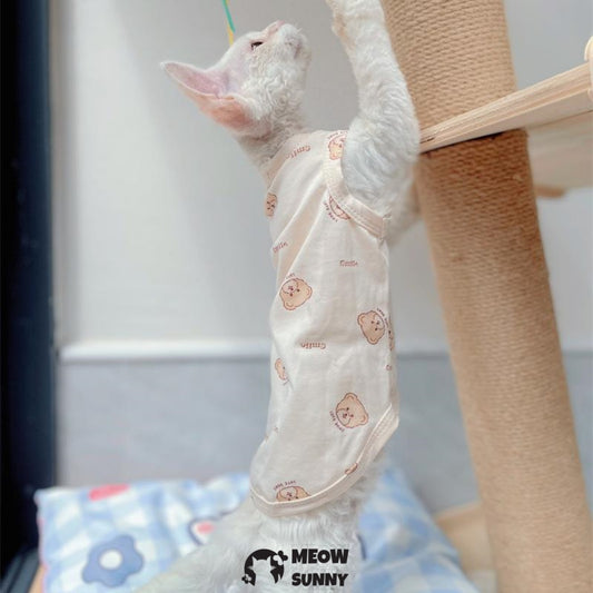 Sphynx Sleeveless Bodysuit Elastic Hairless Cat Clothes