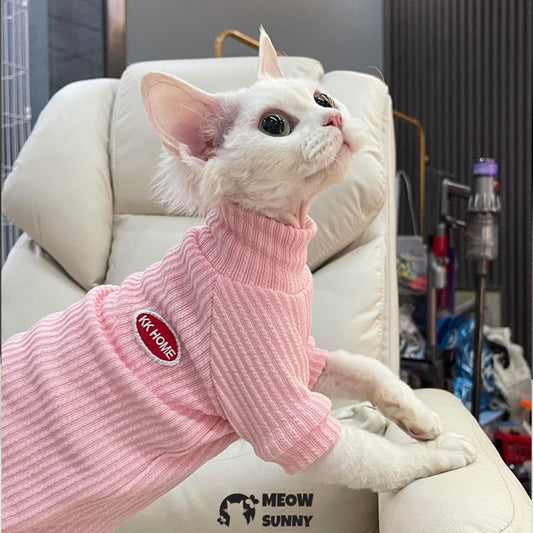 Sphynx Sleeveless Bodysuit Elastic Hairless Cat Pink Clothes