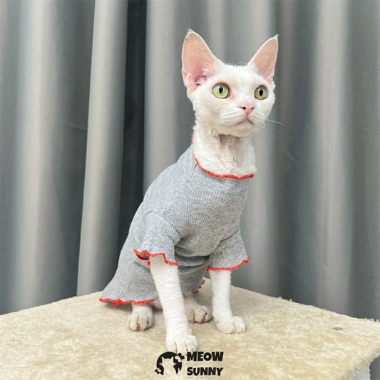 Sphynx hairless cat clothes high elastic cotton stretch bottoming shirt