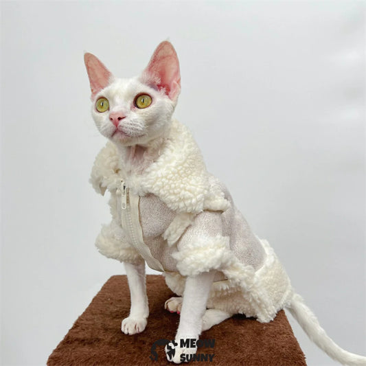 Sphynx hairless cat clothes thickened lambskin coat