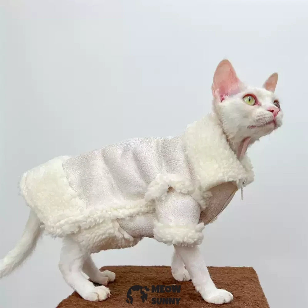 Sphynx hairless cat clothes thickened lambskin coat