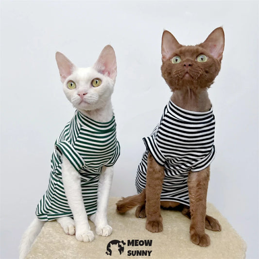Sphynx hairless cat clothing stretch cotton vest
