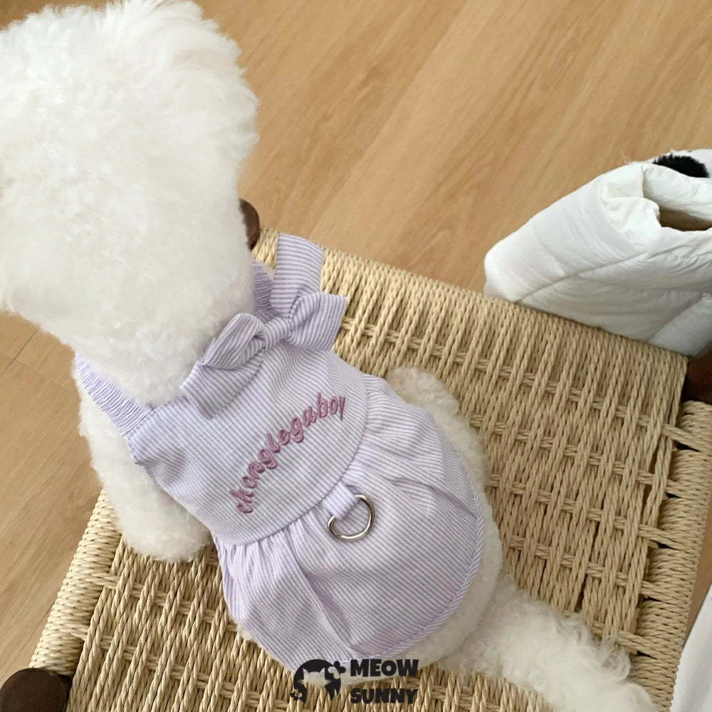 Spring and summer dog clothes can be pulled thin princess style pet skirt