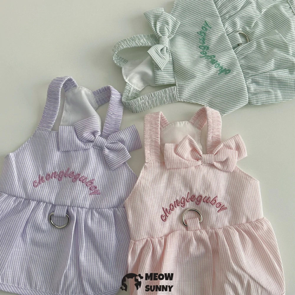 Spring and summer dog clothes can be pulled thin princess style pet skirt