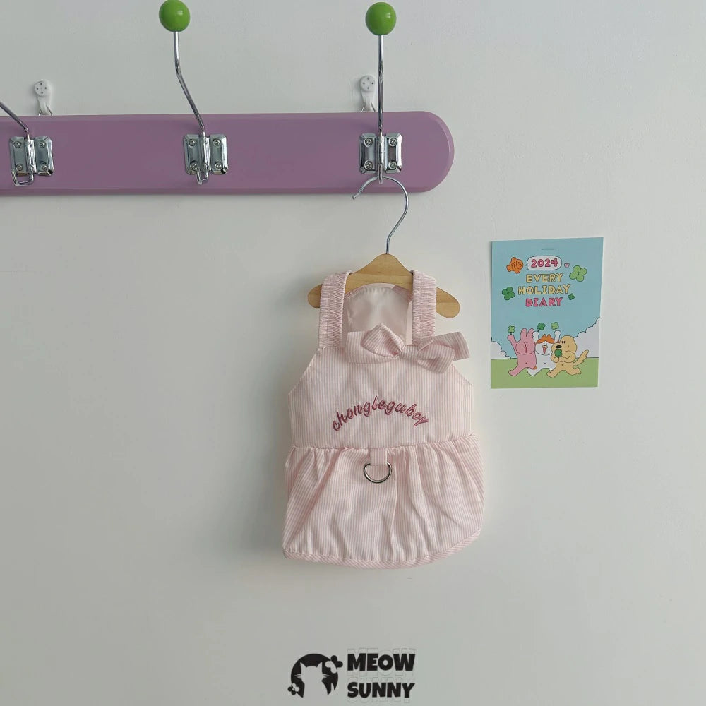 Spring and summer dog clothes can be pulled thin princess style pet skirt