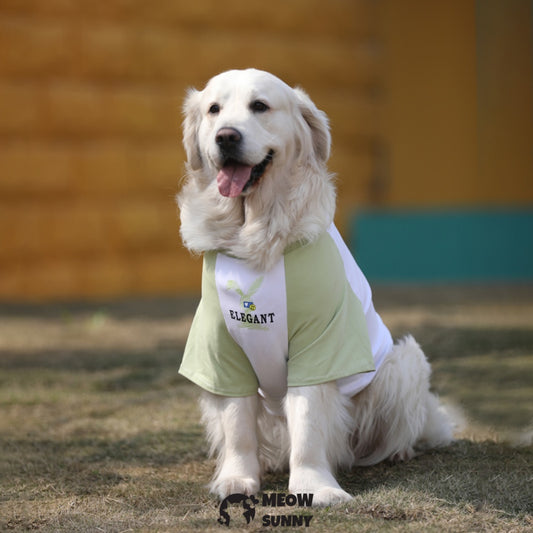 Stylish Green Color Block Dog Shirt Premium Polycotton Blend