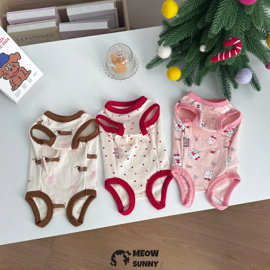 Summer Dog Pajamas, Soft Breathable Dog Jumpsuit