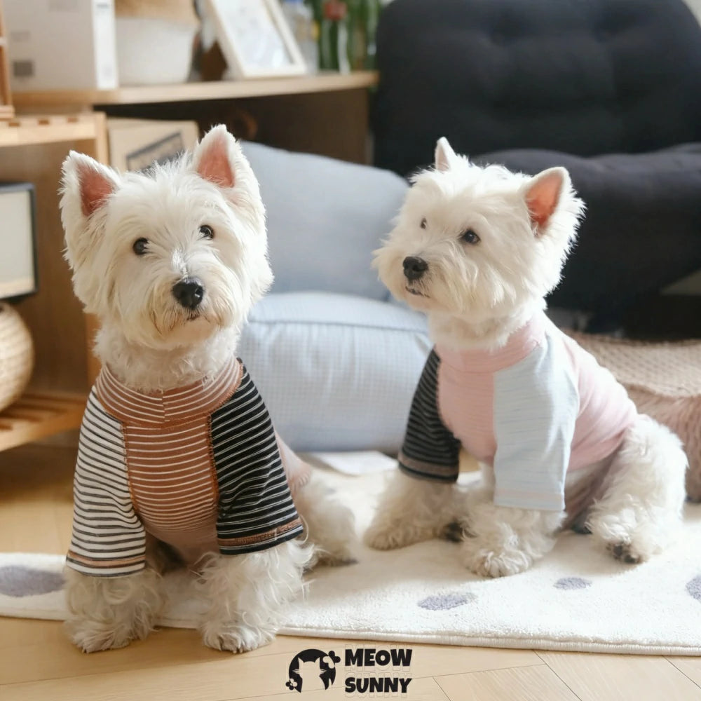Thin striped base layer sweatshirt for dogs