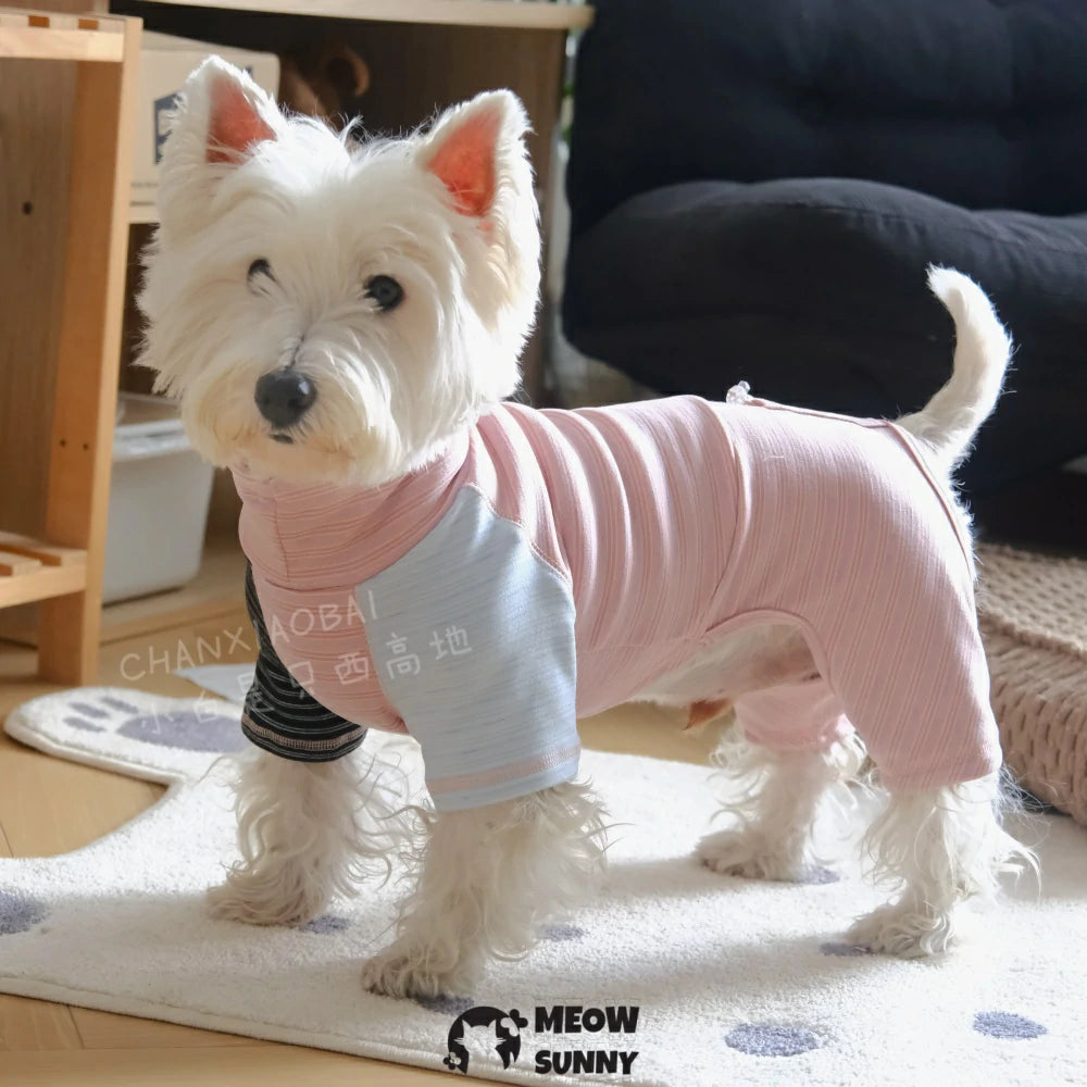 Thin striped base layer sweatshirt for dogs