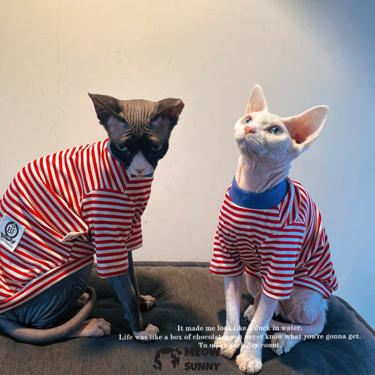 Vintage Mulan Cotton Sphynx Hairless Cats Shirt Cat Turtleneck Pet Clothes