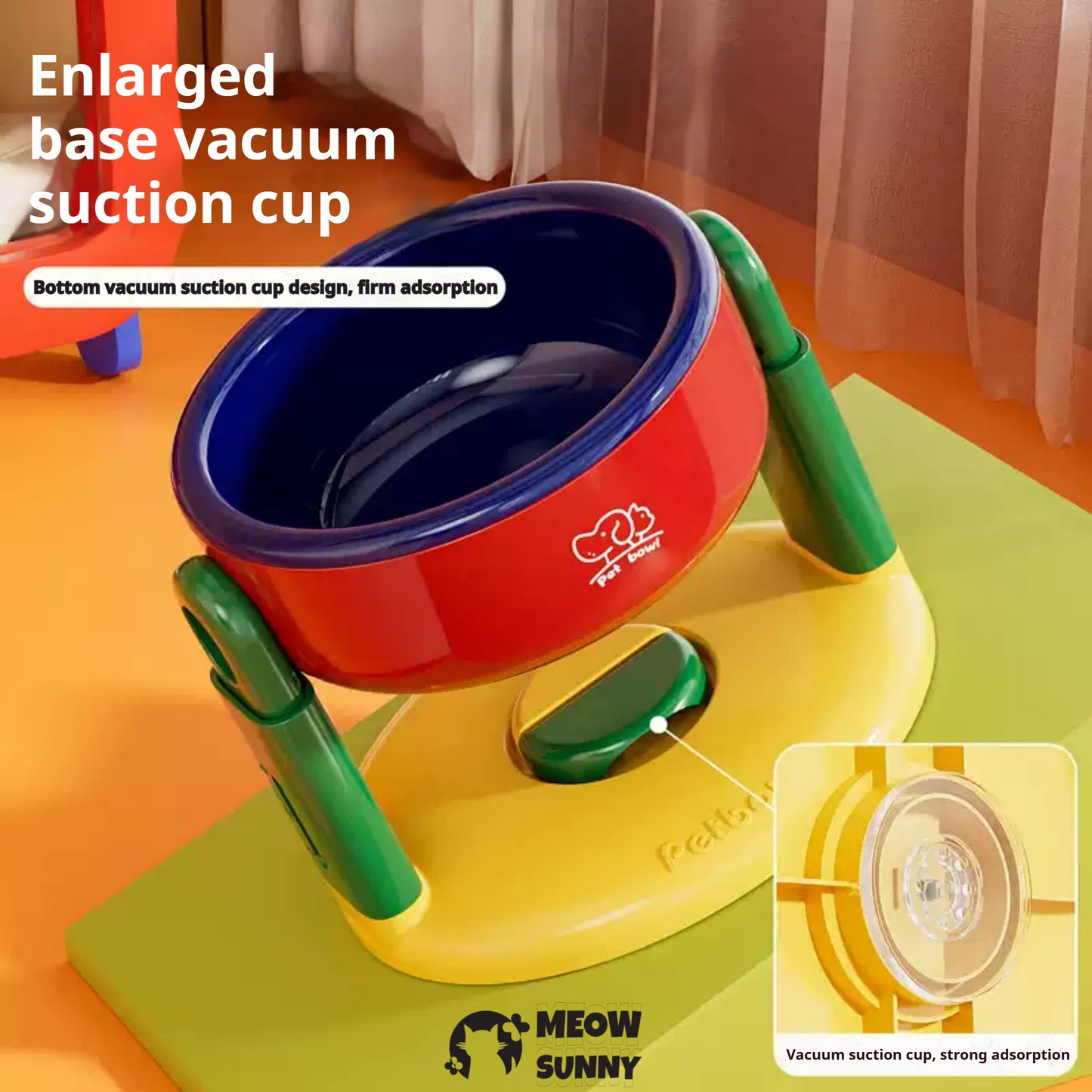 Adjustable height cat&dog bowl