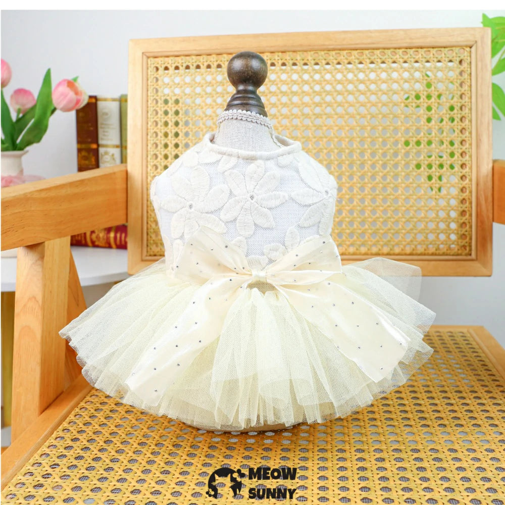Wedding dress pet clothes dog skirt summer princess dress