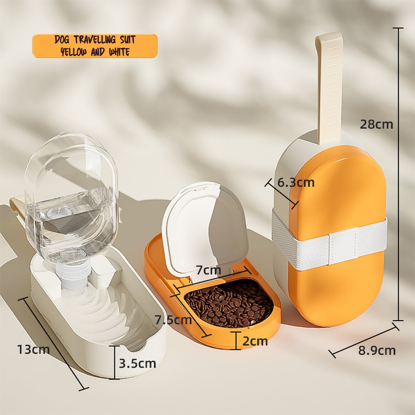 Pet Bowl 2-in-1 Water Bottle Food Container