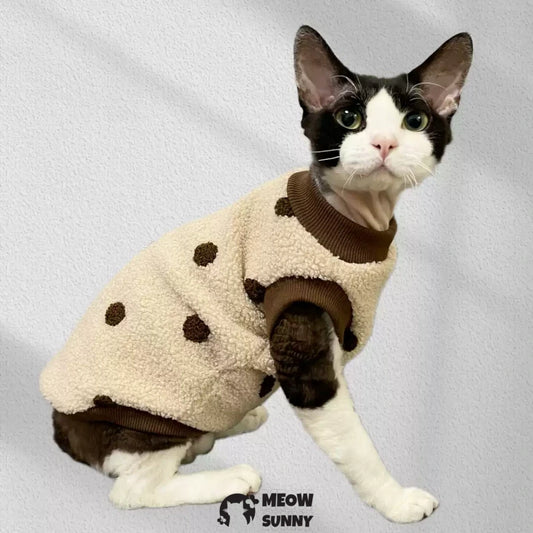 Hairless cat autumn and winter warm plush thick pet clothes
