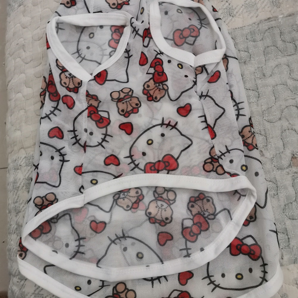 cat clothes thin breathable vest summer breathable