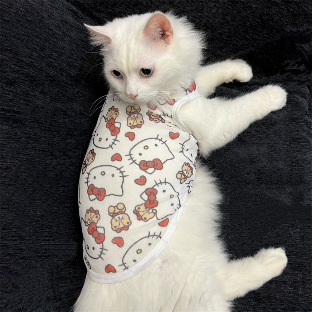 cat clothes thin breathable vest summer breathable