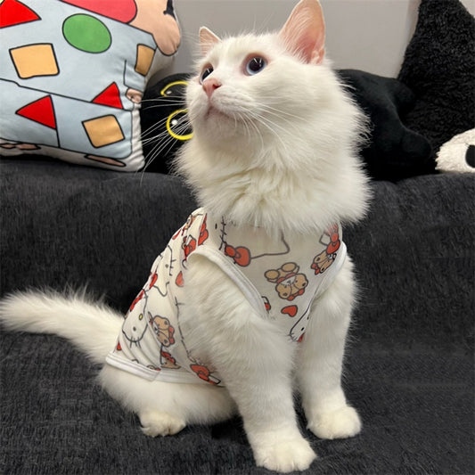 cat clothes thin breathable vest summer breathable