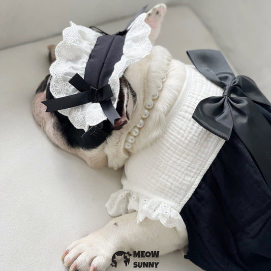 Dog Summer Clothes Puppy Sleeveless dress with hat