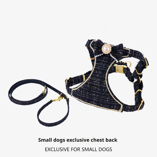 Best Pet Supplies Voyager Step-in Air Dog & Cat Harness, Black with Gold Trim, Small