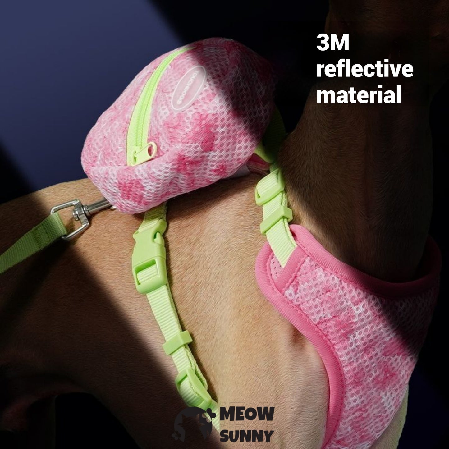 Nylon Dog Harnesses Tow Rope with Small Bag