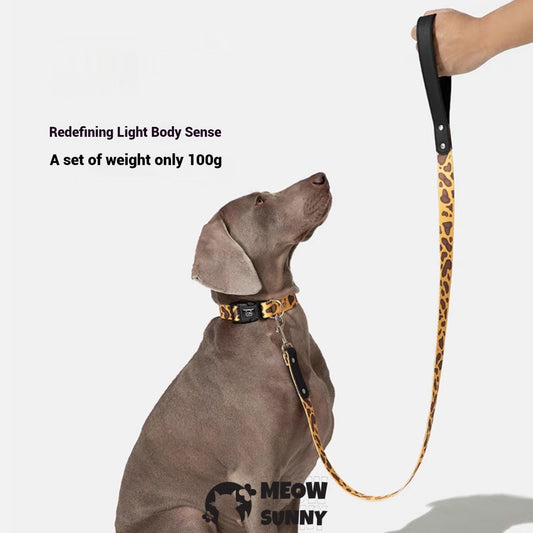 Fashion Spring Polyester Dog Collar& Leash 1.2M