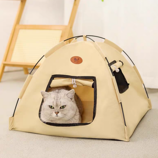 Best Pet Supplies Dog & Cat Soft Tent-Bed, yellow, Small