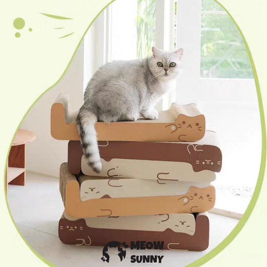 Furry Cat Scratching Post Toy, 1pc