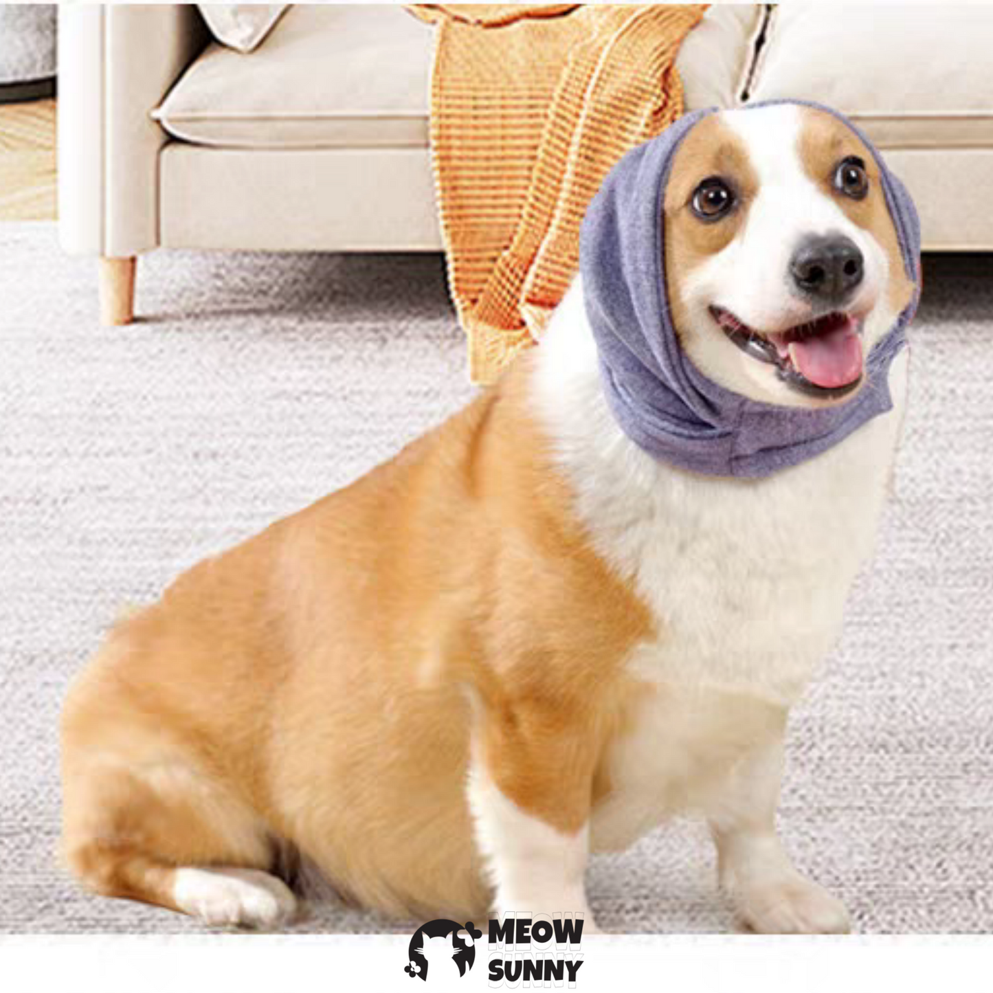Pet dog Soothing Headgear Neck Scarf to Prevent Thunder and Scare and Soothe Emotions
