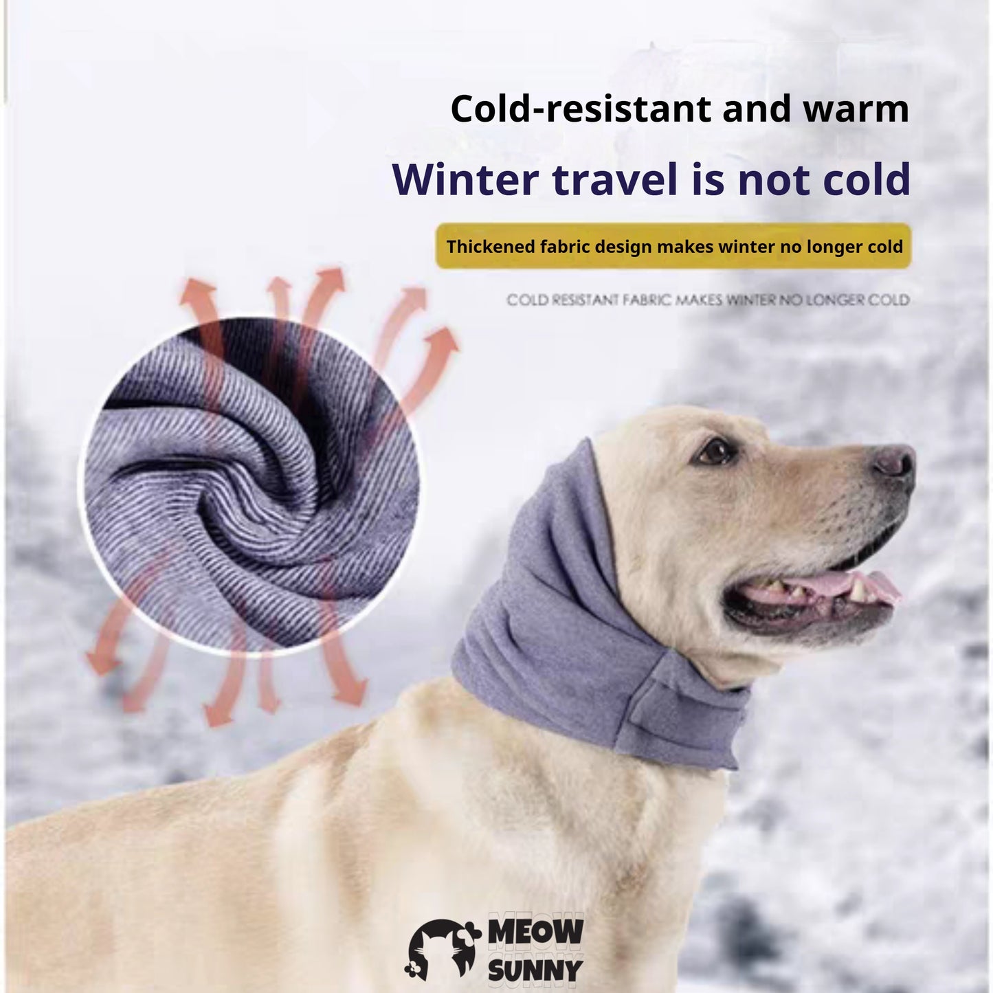 Pet dog Soothing Headgear Neck Scarf to Prevent Thunder and Scare and Soothe Emotions